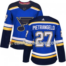 Adidas Maillot de Hockey St. Louis Blues Alex Pietrangelo 27 2017-2018 Bleu Authentic - Femme